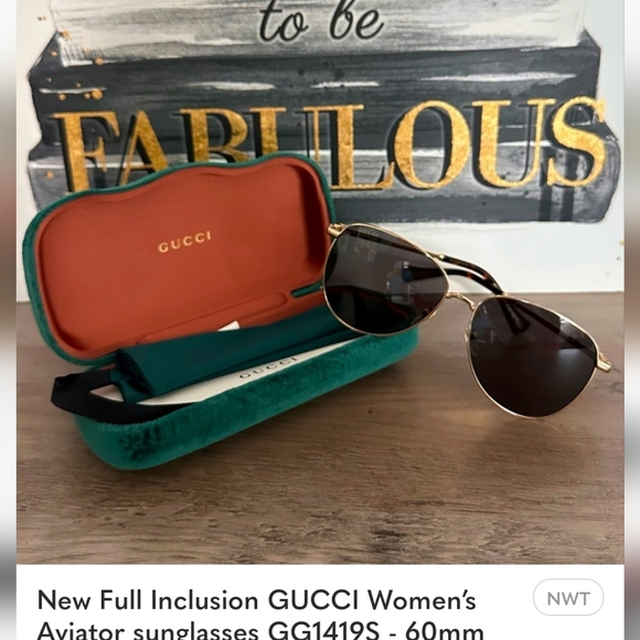 Gucci New Aviator Sunglasses Gold/🐢 & Tortoise